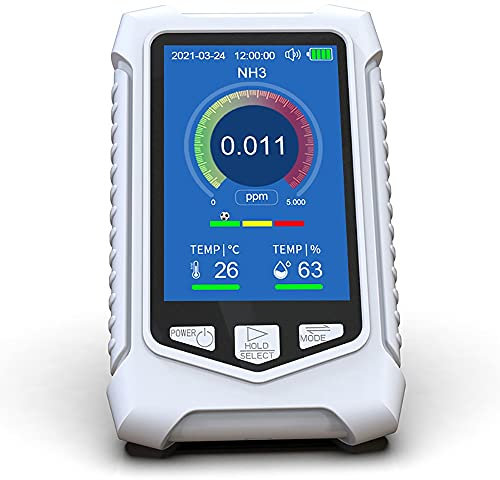 LBRYVTCE Detector De Dióxido De Carbono CO2, Monitor PM2.5 En Tiempo Real Las 24 Horas, Conservación del Historial, Batería Incorporada De 2000 MAh, Pantalla LCD De 3,5 Pulgadas