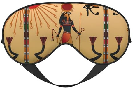 Sun Old Egyptian Timeless Grace Print Schlafmaske, Nacht-Augenbinde, weicher Augenschutz für Damen und Herren, für Reisen, Nickerchen, Meditation