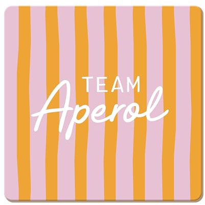 Grafik Werkstatt lustiger Untersetzer aus Kork | Team Aperol, Bunt
