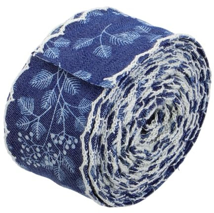 ibasenice Wellenfransenbesatz Mit Spitzenrand Vielseitiges Band Aus Jeansblau Für Diy-kleidung Und Schuhdekoration Zum Basteln Von Haarschleifen Und Stirnbändern