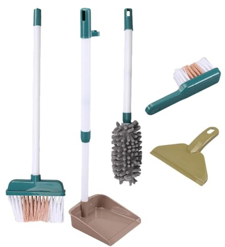 Vgvgaj 8 Piezas Set De Fregona Y Escoba Juguetes Escoba De Juguete Set De | Limpieza para Niños Escoba Y Fregona Kit De Juego De Limpieza Multifuncional Educativos De Limpieza