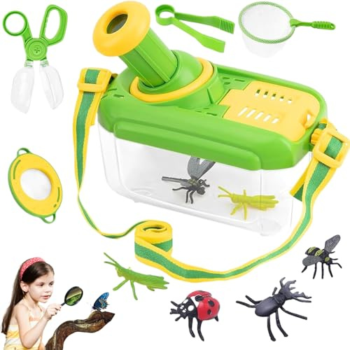 Lupe Insekten Sammelbox, 17 Stück Insekten Beobachtungsbox Forscherset, Natur Erkundung Insekten Beobachtungsbox, Insekten Sammelbox für Kinder Natur Erkundung, Outdoor Insekten Sammelbox, für Kind
