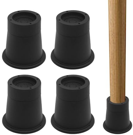 UxradG 4 Pack Bed Risers, Round Furniture Risers, 3.3 Inch Table Leg Extenders, Supports Up to 6000 lbs, Bed lifts Blocks for Couch Desk Sofa Table bookshelf