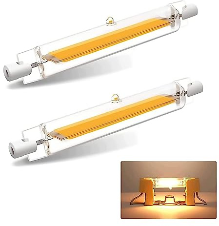 GFDYTG R7S LED 118mm Dimmbar Lampen,Warmweiß 20W R7S LED 118mm Ersatz für 200W Halogenlamp,3000K 2000LM,r7s led Glühbirne Ohne Flackern,2er Pack