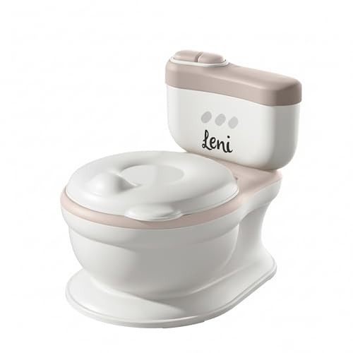 Töpfchen für Kinder Beige – Kindertoilette mit Sound – Abhaltetöpfchen Baby – Einfaches entleeren – weicher Sitz & personalisierbar – Tryco