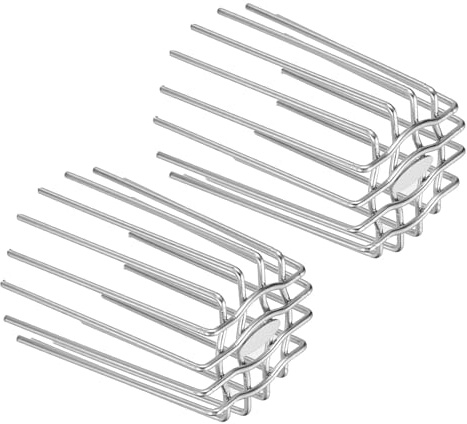 PATIKIL 2Pcs Filtro Griglia Per Grondaia 55 mm 2.2 Diametro Esterno | Griglia Copertura Ventilazione Tetto Acciaio, Copertura Tubo Di Scarico Filtro Colino, Tappo Terminale PVC