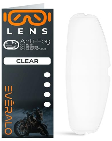 Everalo Antibeschlag Linse für Scorpion Exo 520 Air, 1400 Air, R1 Air, 391 | Antifog-Folie Einsatz DKS213 für Varianten Air, Evo, Evo II, Carbon, Smart und Visier KDF16-1