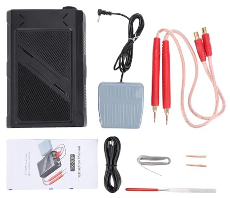 Fafeicy Soldador por Puntos Portátil, Máquina de Soldadura por Puntos con Batería de 10000 MAh con Modos de Gatillo Dual y Dispositivo de Seguridad Incorporado, para Baterías