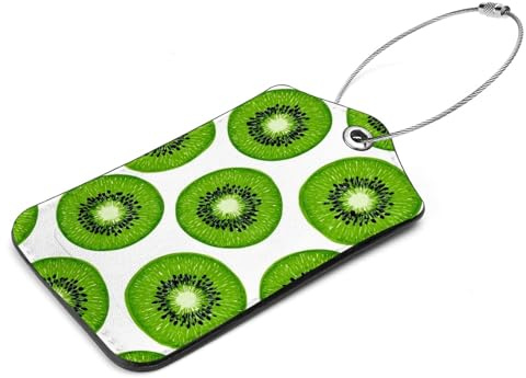 VAPOKF Kiwi - Set di etichette identificative per valigie, accessori da viaggio per bagagli registrati, bagagli a mano e borse