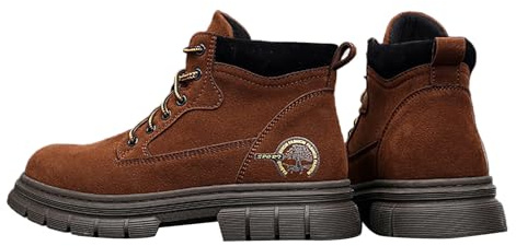 Botas Media caña Tradicionales para Hombre, Estilo clásico, Antideslizantes y cómodas para Uso Diario y Trabajo Ligero, duraderas y versátiles