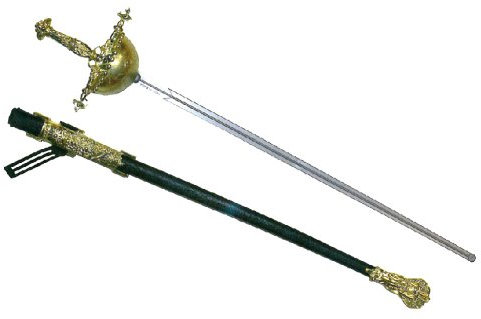 Karneval Zubehör Musketier Degen 70cm zum Fasching Kostüm