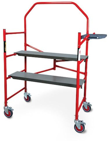Metaltech I-BM4S Build Man Series 5.13' H x 50.52'' W x 23.8'' D Steel Folding Scaffolding