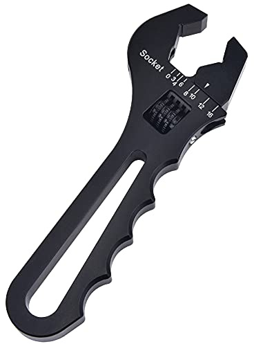 EVIL ENERGY AN Fitting Hose Wrench Adjustable 3AN-16AN Aluminum Black