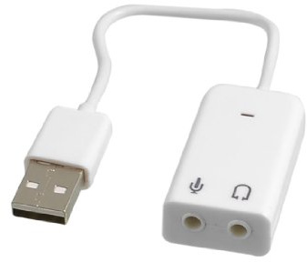 sourcing map Microphone Sound Card Speaker 3.5mm Socket to USB 2.0 Adapter