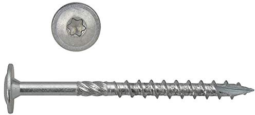 6 Assiettes mm x 40–200 mm tête Vis galvanisé avec autorisation Construction Bois Vis Grand pack