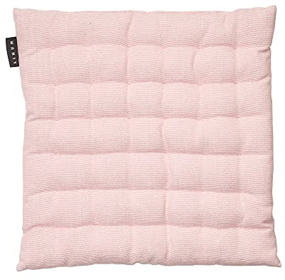 LINUM Pepper Stuhlkissen 40x40 aus 100% Baumwolle, Premium Sitzpolster für Küche, Esszimmer und Outdoor, Komfortables Sitzkissen Stuhl, formstabil, Sitzkissen 40x40 waschbar, Altrosa