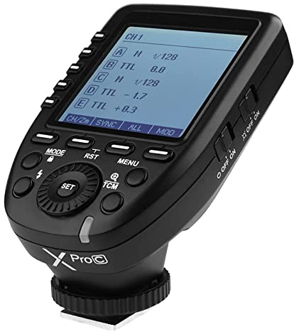 Godox Xpro-C E-TTL II, 2.4 G, drahtloser Blitzauslöser, mit High-Speed-Synchronisierung, 1/8000S X System, mit großem LCD-Bildschirm, Transmitter für EOS-Kameras von Canon