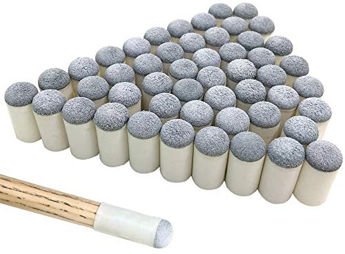 YuCool 50 Stück Slip On Pool Queue Tipps Billard Queue Tipps Slip-on Queue Tip Ersatz