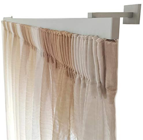 Binario per tende a soffitto e parete in alluminio acciaio satinato o lucido con scorrevoli da interno bastone per tendaggi tenda su misura moderni scorrimento movimento manuale strappo zineffa