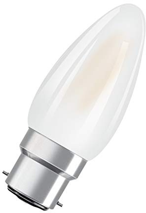 OSRAM Lot de 10 Ampoules LED | Culot B22 | Blanc chaud | 2700 K | 4 W équivalent 40 W | dépolie | LED Retrofit | Forme flamme