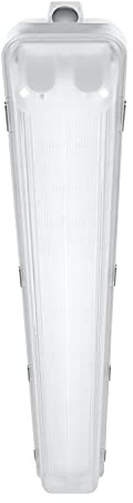 Ledvance Feuchtraumleuchte LED: für Decke, G13, DAMP PROOF HOUSING, 220…240 V, Gehäusematerial: Polycarbonat (PC), IP65, 1-er-Pack, grau, one size