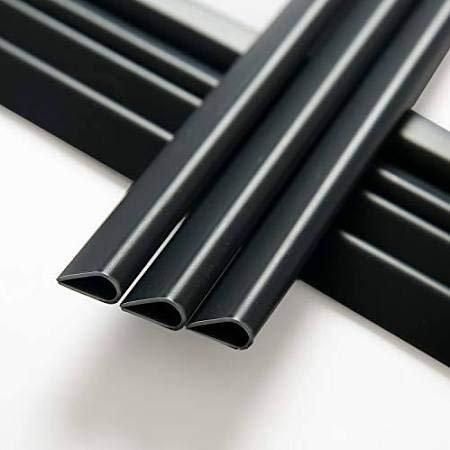FTTK 35x Schwarze PVC Befestigungsclipse, Klemmschienen Universal für Gartenzaun, Sichtschutzstreifen, Sichtschutzfolie, Doppelstabmatten, Windschutz, Stabmattenzauen, Zaunfolie