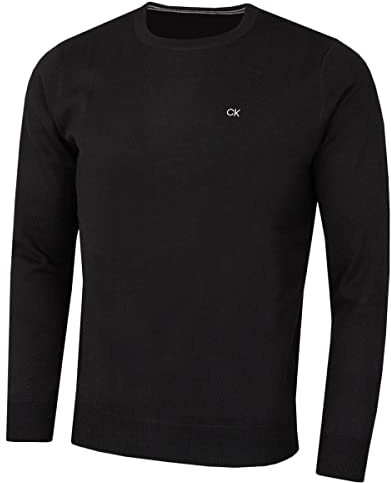 Calvin Klein Hombre Crew Cuello Soft Algod�n Su�TER - Negro - M