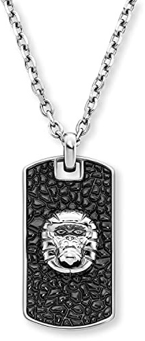 SAVE BRAVE® Ketten Edelstahl Herren Männer, Schmuck Kette mit Gorilla Figur, Affe Anhänger, lange Halsketten für Männer aus Edelstahl inkl. schöner Geschenkbox zur sicheren Ketten Aufbewahrung