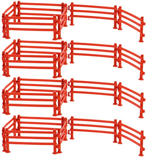 Happyyami 100stücke Miniature Zaun Teiliges Für Garten Spielzeug Und Dekoration Rote-braune Paddock Zäune Für Kreative Szenen Und Bastelprojekte