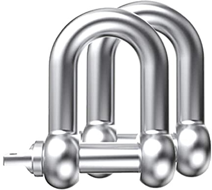 Ekunbuy - Anello a D in acciaio inossidabile 304, resistente, per recupero veicoli Jeep, robusti e fuoristrada con perno (M12, 2 pezzi)