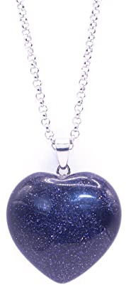 NILUXE DESIGN - Ciondolo Pietra Naturale Cuore - Collana Donna Cuore 3X3X1Pietre Naturali Energetiche Curative Protettive - Catena In Acciaio Inox Argentato(Quarzo bianco)