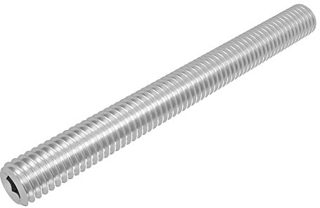 SECCARO Perni filettati con attacco conico M4 x 40 mm, in acciaio inox V2A VA A2, DIN 913/ISO 4026, esagonali, 20 pezzi