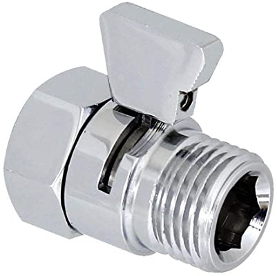 VOANZO Water Flow Control Valve, Brass G1/2 Standard Connection for Hand shower Adjustable Water Pressure Turn off Valve