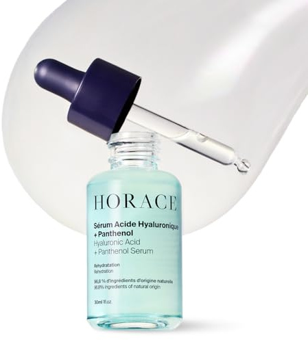 HORACE Hyaluronic Acid + Panthenol Face Serum for Men – Advanced Moisturising Facial Treatment for Dry Skin, Dehydration Lines, and Elasticity – Vegan Skincare for All Skin Types – Unscented, 30ml