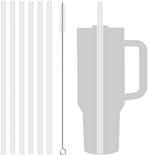 LUCKNIGHT 6 Pajitas Reutilizables de Plástico para Stanley 20/30/40 oz Tumbler, Inodoro, Fácil de Limpiar, Material Grado Alimenticio