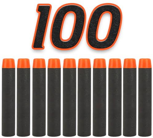 König Design Nerf Pfeile - 100 Stück Nerf Darts Nerf Munition Pfeile Dart Bullets Refill Darts Foam Pfeile für N-Strike Elite Blasters Series Hasbro Fortnite
