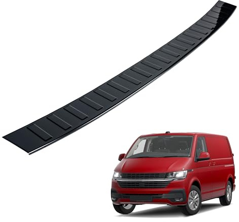 CHROMEMASTER | Kompatibel mit Volkswagen VW T6.1 2019+ | Ladekantenschutz Stoßstangenschutz | Edelstahl/Dunkles Chrom | Lackschutzleiste Sichert den Heckstoßfänger vor Kratzern