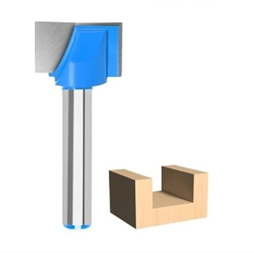 EdvenA 1 stücke 8mm Schaft 18/20/22/25/30/32mm Boden Reinigung Router bit Hartmetall CNC Ende Mühle Holz Fräser T Slot Router Bit (Color : A, Size : 8x20mm)
