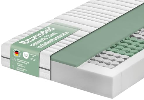 Matratzenheld Matratze 100x200 cm Relax Taschenfederkernmatratze Härtegrad H3 | Öko-TEX® | ergonomische 7 Zonen Matratze | Höhe 18 cm | Hypoallergen & Antibakteriell 100 x 200 cm
