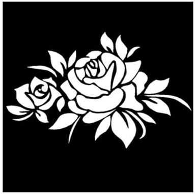 PacuM Mode Rose Blumen Schöne Schöne Auto Aufkleber Kreative Dekoration Abziehbilder (Farbe: Weiß, Größe: 20 cm x 12 cm)