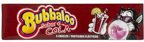 Bubbaloo Chicle Infantil de Cola con Azúcar, 18 envases de 5 chicles