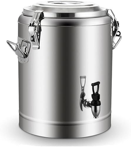 Baril d'isolation avec robinet, urne à thé en acier inoxydable 201, distributeur commercial de boissons d'eau chaude, urne de restauration for fêtes, cafétérias, hôtels(Size:60L)