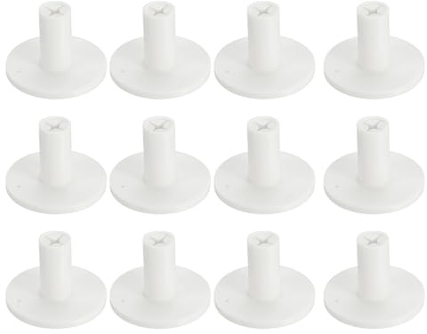 PATIKIL Tee da Golf in Gomma, 12pz 1,4 Pollici Tee Pratica Golf Tee Stabile Campo Pratica Portapalline Golf per Tappetino Battuta Esterni Interni, Bianco
