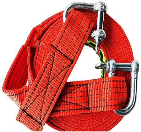 ZoRHac Abschleppseil, Windenseil, Hochleistungs-Abschleppgurt mit Schlaufe, Geeignet for Geländefahrzeuge im Notfall/5T/10M(10t,10M)