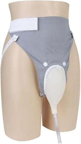 Bolsa urinaria portátil, bolsa de orina masculina reutilizable, colector de orina de silicona, dispositivos para incontinencia masculina con 2 bolsas de catéter de orina, 1000 ml y 2000 ml,Old male
