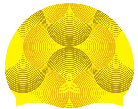 Schwimmkappe Circle Gelb Einheitsgröße