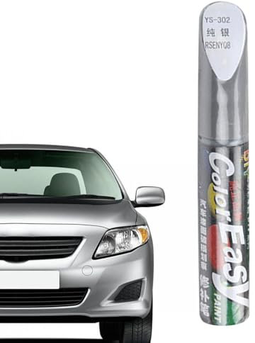 Generico Pennarello Copri Graffi Auto, Penna Ritocco Carrozzeria, Rimuovi Graffi, Ritocchi Alla Verniciatura, Penna per Vernice per Auto, Riparazione (Argento)