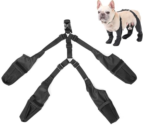 Stiefel mit Hosenträgern für Hunde – Leggings für Hundestiefel | Verstellbare Schutzhose für Hunde für alle Jahreszeiten | Walkee Hundeschuhe mit Pfoten | Schutz für Hundepfoten mit Cin