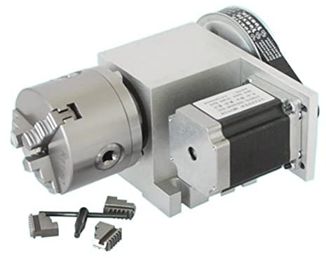 , Plus lisse et plus silencieux Le Quatrième Axe De La Machine De Gravure (axe A, Axe Rotatif, Tête De Division CNC) 80 Mandrin À Trois Mors (pas D'hystérésis)