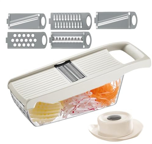 Rebanadora de verduras de mandolina, rebanadora de mandolina para cocina | Cortador de verduras profesional - Cortador de tomate ajustable de cocina, trituradora de frutas para patatas, calabacines